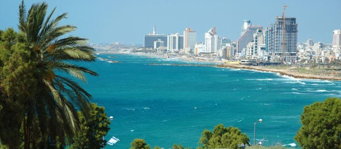 10876783 - view of tel-aviv sea coast from jaffa